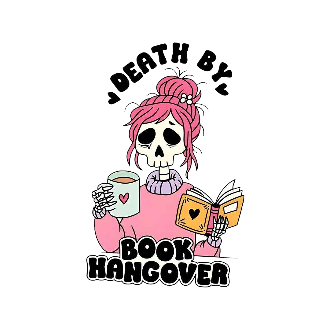 Death By Book Hangover Sticker